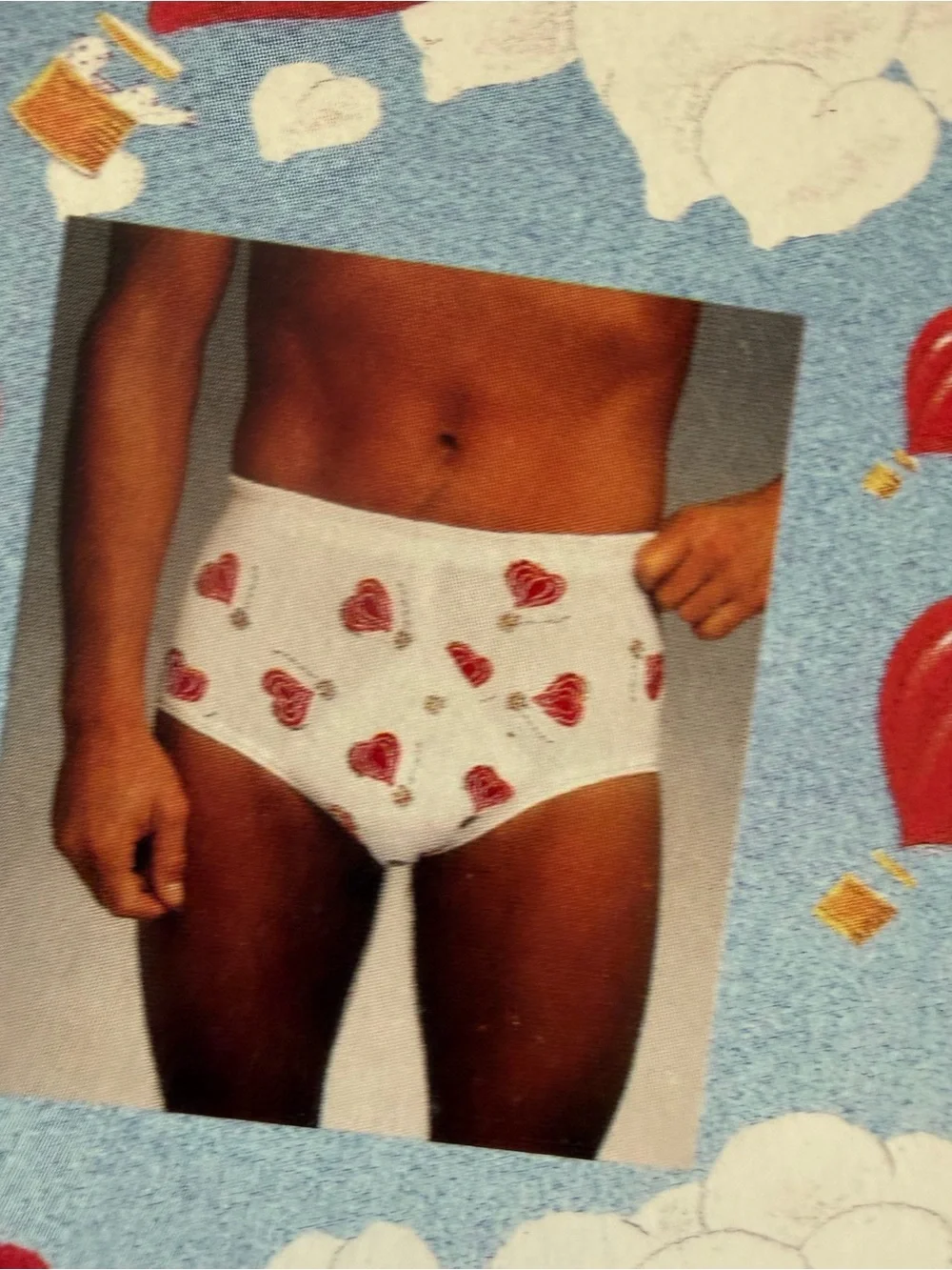 Vintage Jockey Hearts Hot Air Balloon Briefs size 32 New 1985 Made in USA